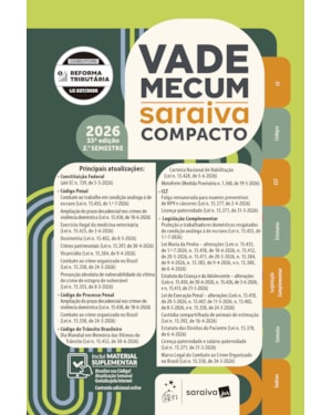 VADE MECUM SARAIVA COMPACTO - 33ª EDIÇÃO 2026