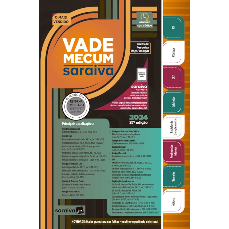 VADE MECUM SARAIVA - TRADICIONAL - 37ª EDIÇÃO 2024