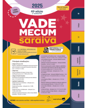 VADE MECUM SARAIVA TRADICIONAL - 40ª EDIÇÃO 2025