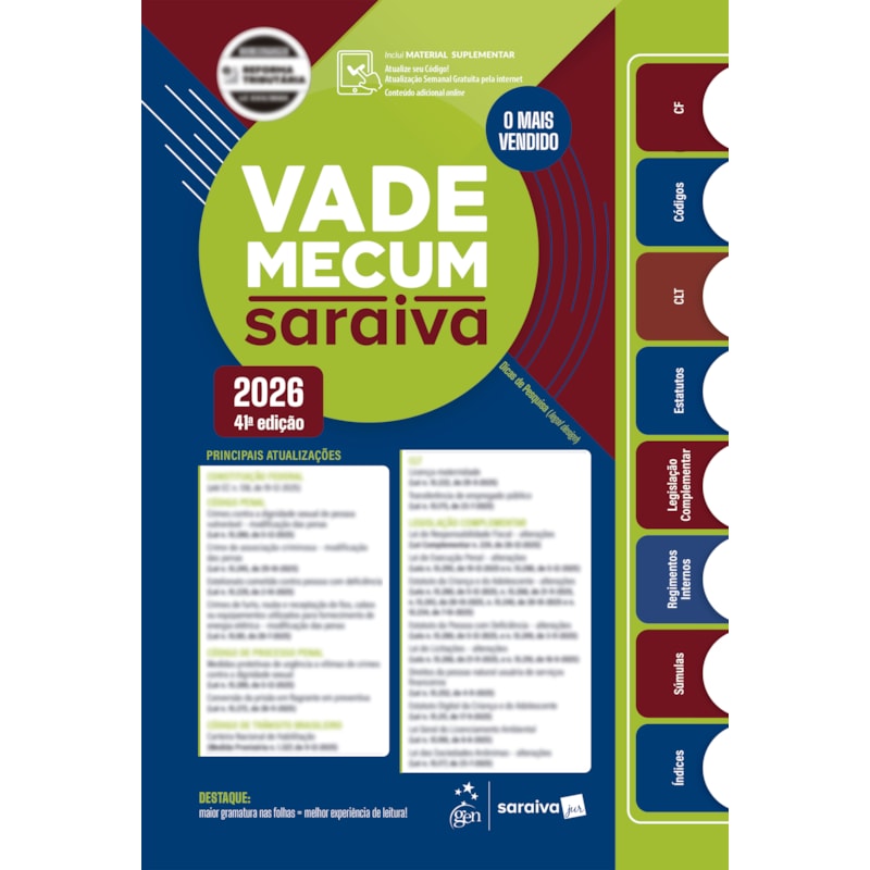 VADE MECUM SARAIVA TRADICIONAL - 41ª EDIÇÃO 2026
