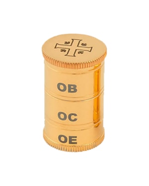 VASO DOURADO COM 03 DIVISÕES