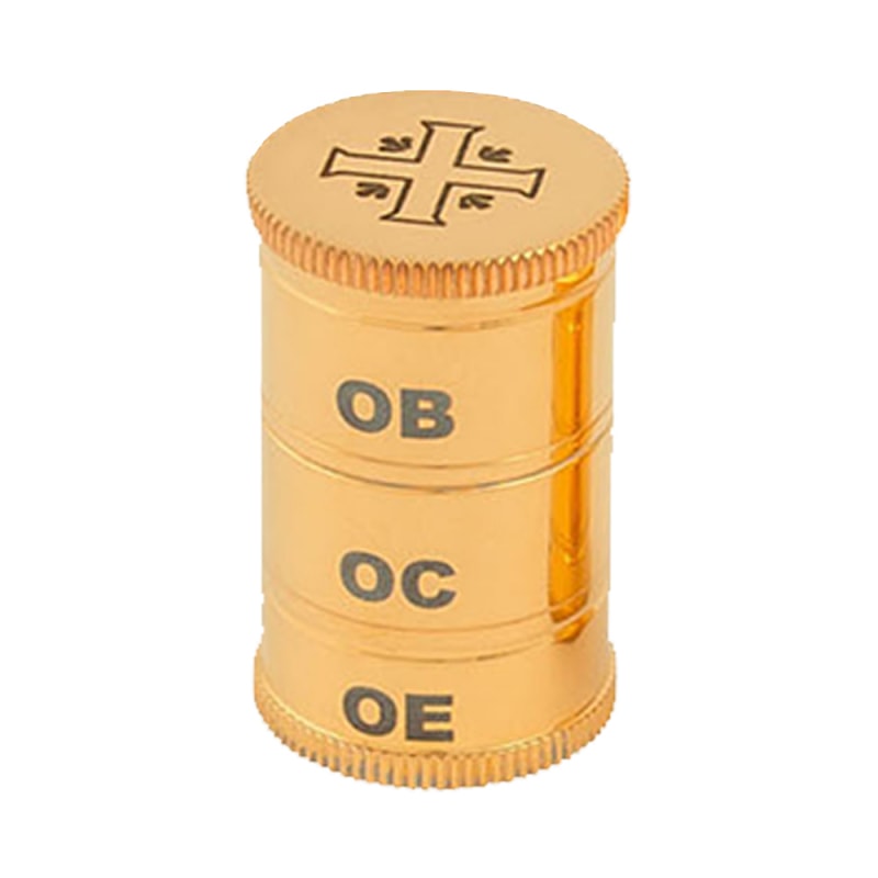 VASO DOURADO COM 03 DIVISÕES