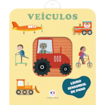 VEÍCULOS - LIVRO SENSORIAL DE PANO PARA BEBÊS