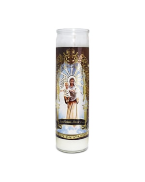 VELA DECORATIVA VIDRO NOSSA SENHORA MÃE DE DEUS