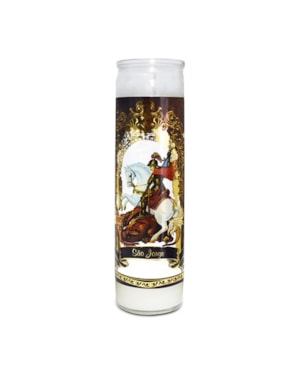 VELA DECORATIVA VIDRO SÃO JORGE