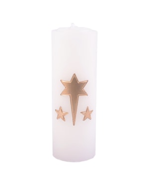 VELA JP 20X7CM ESTRELA BRANCA