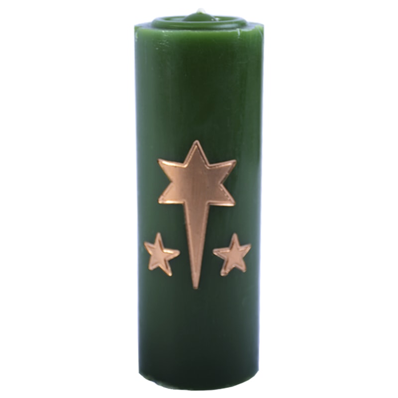 VELA JP 20X7CM ESTRELA VERDE
