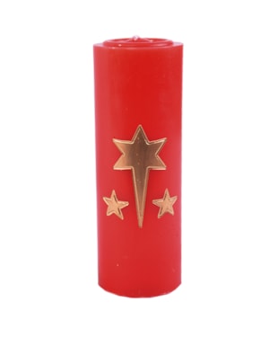VELA JP 20X7CM ESTRELA VERMELHA