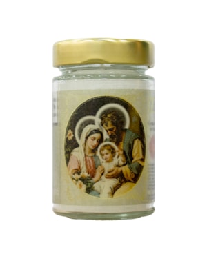 VELA VIDRO SAGRADA FAMILIA PERFUMADA