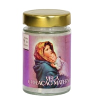 VELA VIDRO VIRGEM MARIA PERFUMADA - CORAÇÃO MATERNO