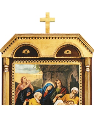 VIA SACRA CAPITEL 70CM DE ALTURA MADEIRA 15 ESTAÇÕES