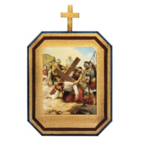 VIA SACRA LG VS01 OITAVADA CRUZ 15 ESTACOES 24X16CM