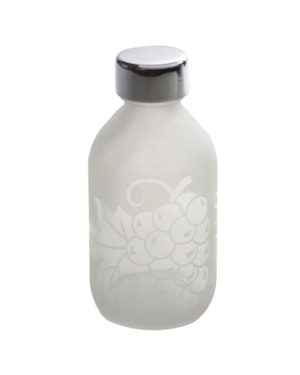 VIDRO JATEADO PARA VINHO TAMPA CROMADA