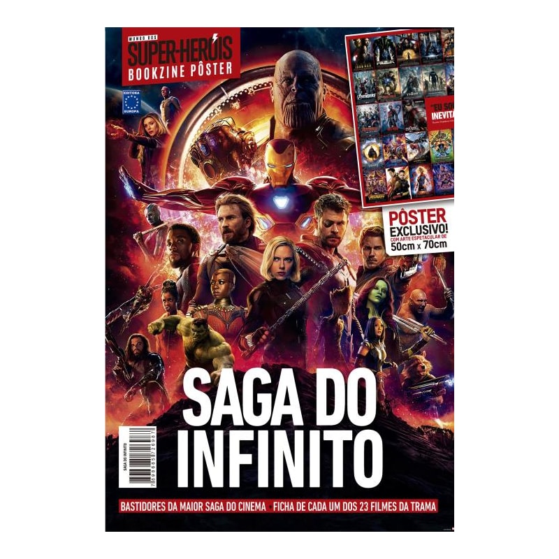 VINGADORES SAGA DO INFINITO - ARTE A - SUPERPÔSTER MUNDO DOS SUPER-HERÓIS