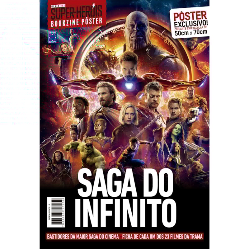 VINGADORES SAGA DO INFINITO - ARTE B - SUPERPÔSTER MUNDO DOS SUPER-HERÓIS