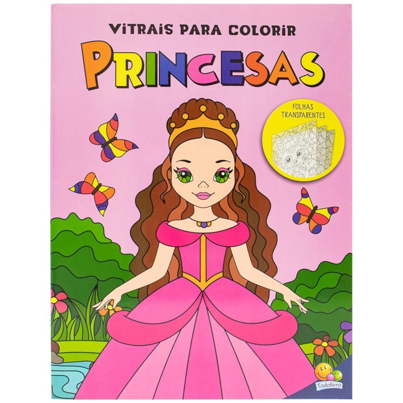 Vitrais para Colorir: Princesas