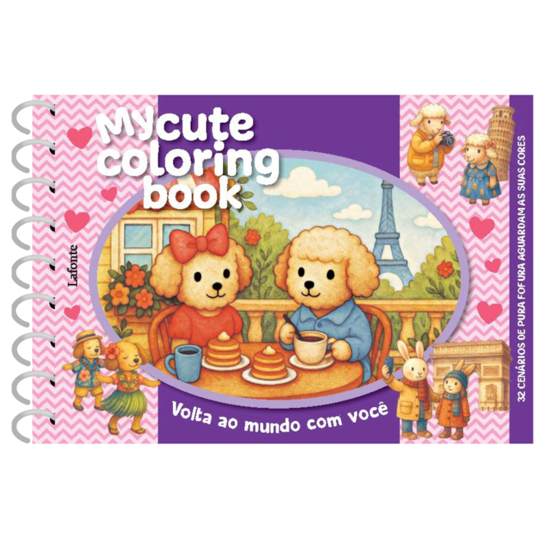 Volta ao mundo com você - Capa dura espiral: My cute coloring book